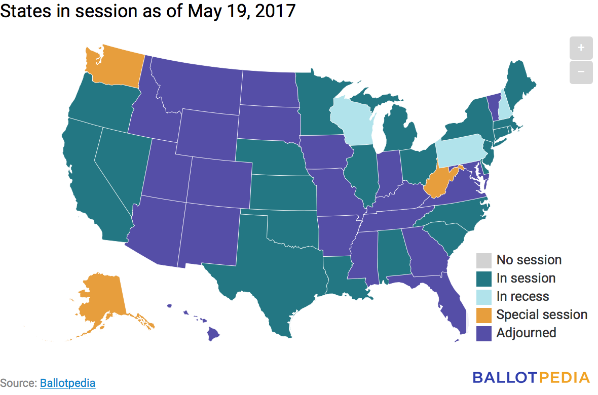 Map of states in session