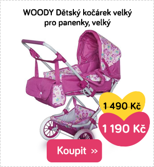 Woody kočárek pro panenky